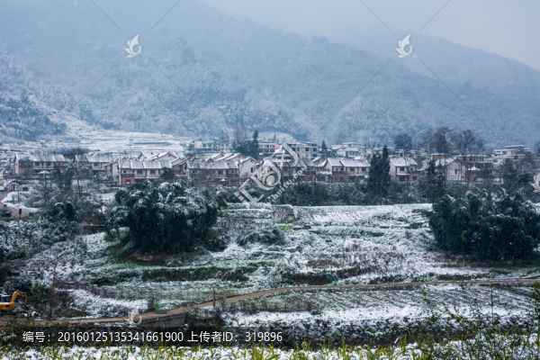 雅安余家村雪景