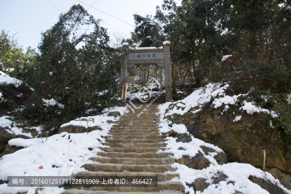 雪景風光,山里村莊,雪中小道