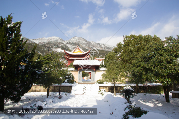 寺廟,藍(lán)天白云