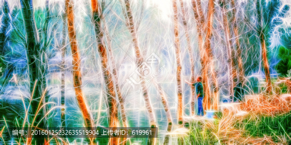 枯樹林,裝飾畫