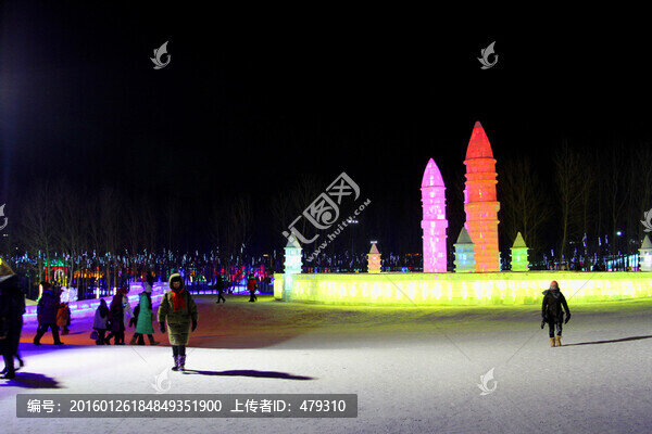 冰雕,冰雪,冰雪節(jié),冰燈,夜景