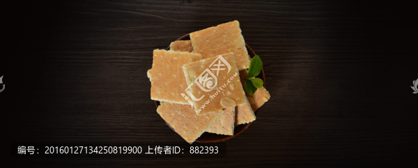 杏仁餅干頂視圖