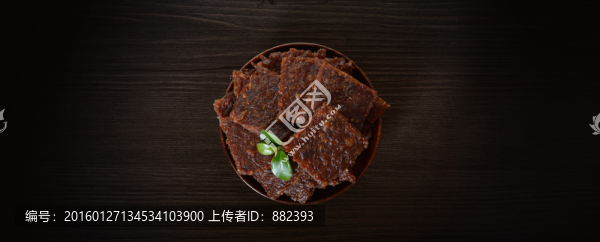 豬肉脯頂視圖