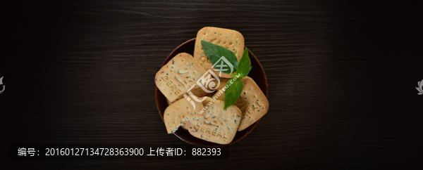 五谷酥餅干頂視圖