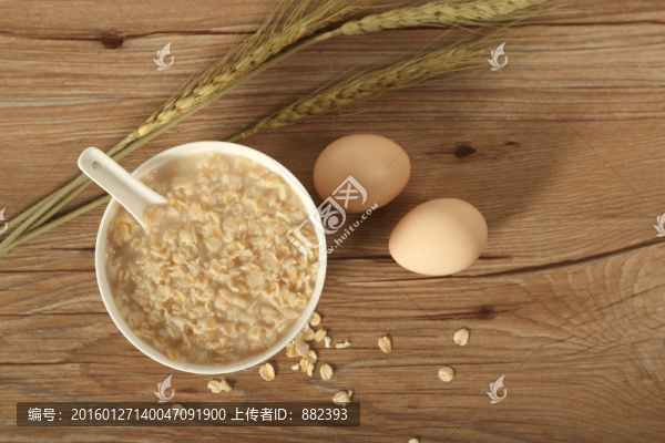 沖泡麥片頂視圖