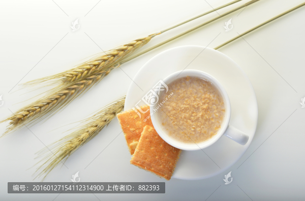 麥片餅干頂視圖