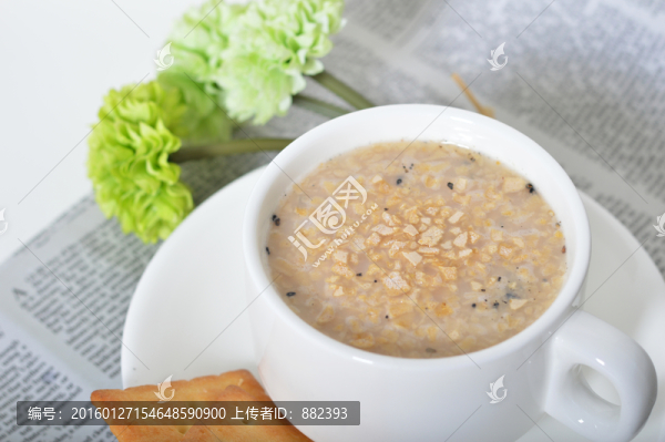 核桃麥片近景特寫