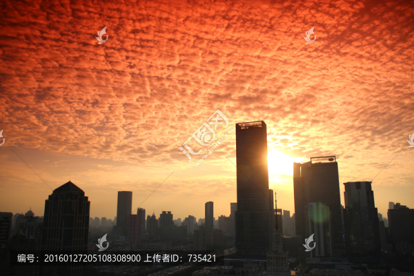 城市晚霞