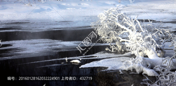 冬季根河不凍河