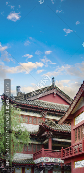 仿古建筑特寫