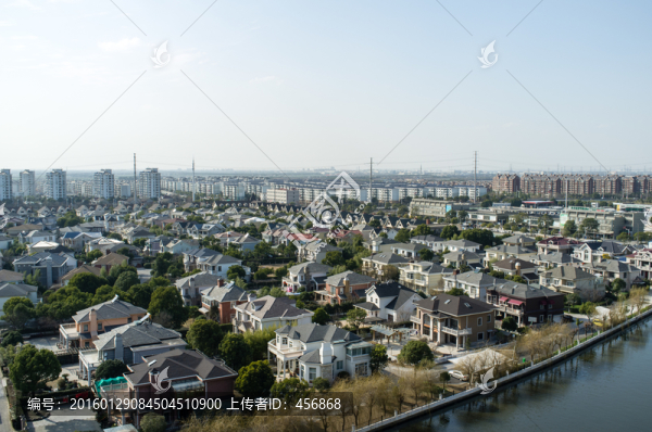 俯瞰別墅小區(qū)