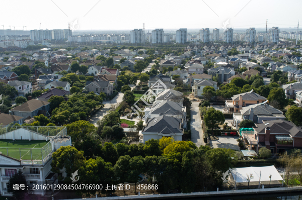 俯瞰別墅小區(qū)