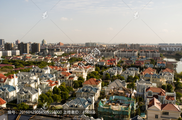 俯瞰別墅住宅區(qū)