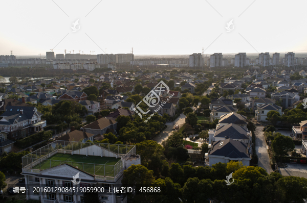 俯瞰別墅小區(qū)