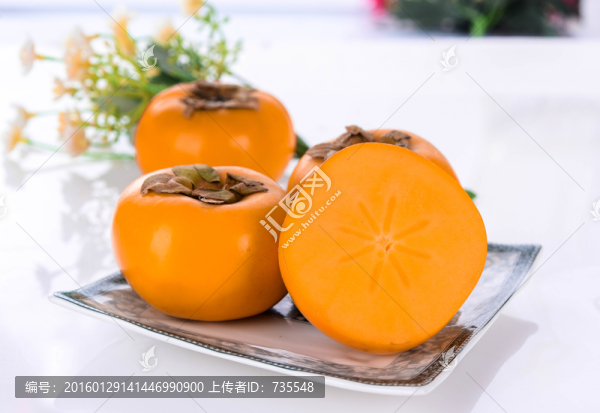 柿子,水果,實物,攝影