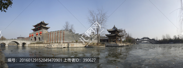 臺兒莊古城樓全景
