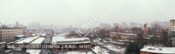 2016年窗外雪景,全景圖