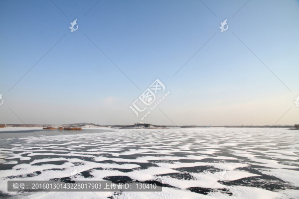 濕地雪景