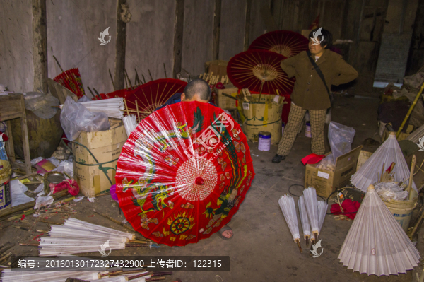 油紙傘,手工