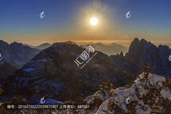 黃山晚霞