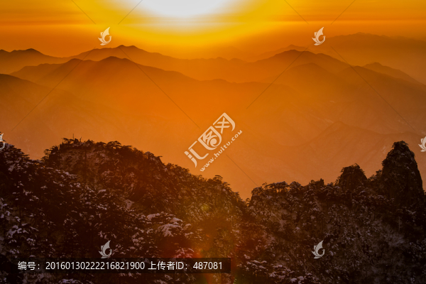 黃山霞光
