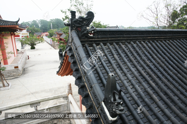 房脊,博鰲禪寺,海南風光