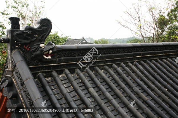 屋檐,房脊,博鰲禪寺