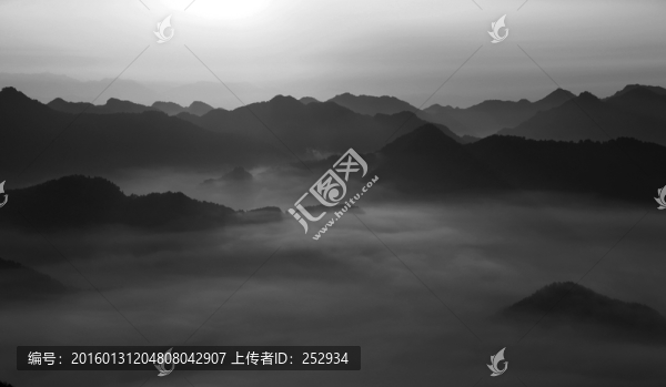 水墨云海圖
