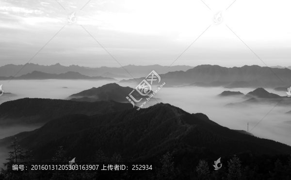 水墨云海圖