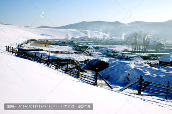 冬季邊境山村