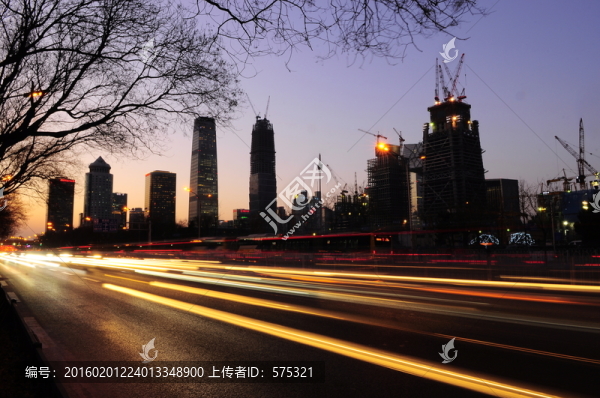 北京CBD建筑夜景