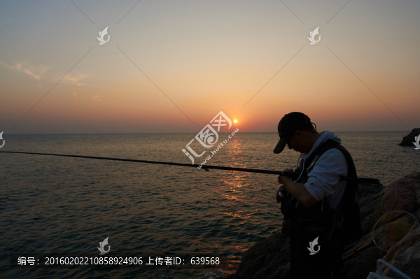 夕陽與海釣