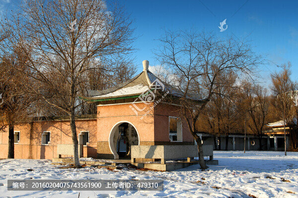 古建筑,涼亭,冰雪,冬天,白雪