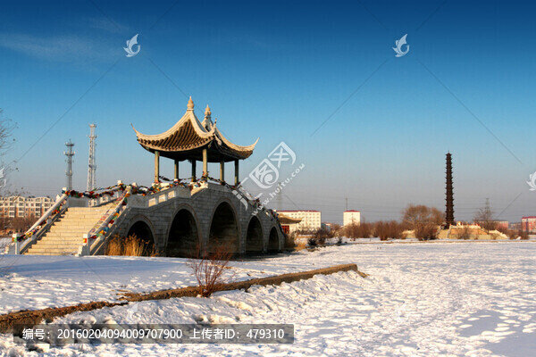 古建筑,石橋,涼亭