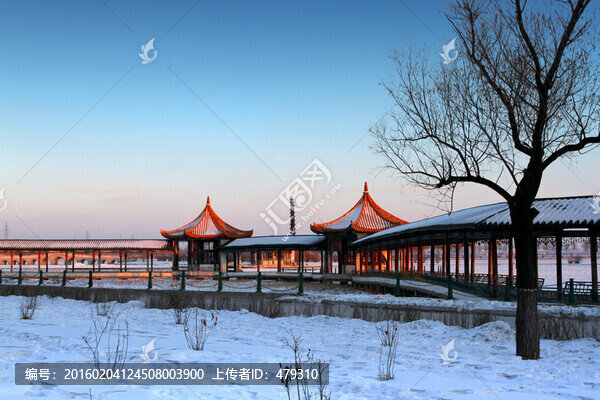 古建筑,涼亭,冰雪,冬天,白雪