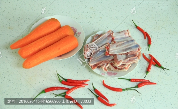 食材,,胡蘿卜,羊排