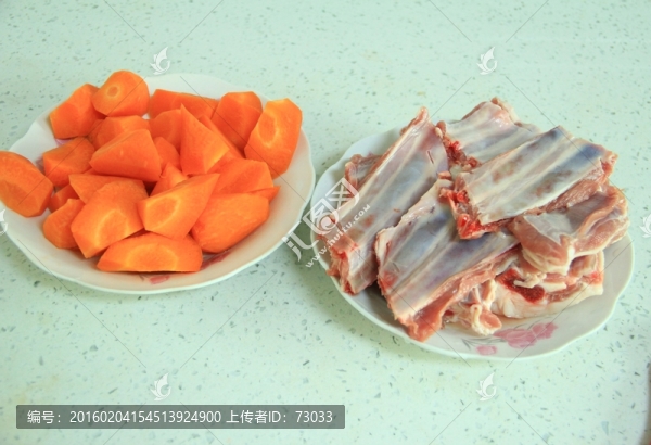 羊排,胡蘿卜