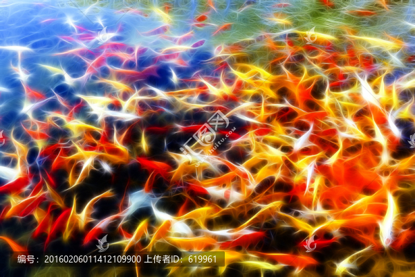 裝飾畫,魚群