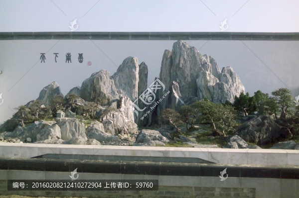 盆景壁畫