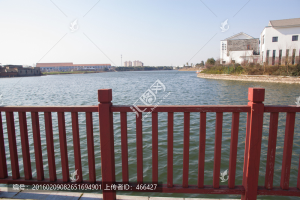 公園,湖水,建筑,藍天
