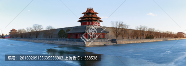 北京故宮角樓全景圖