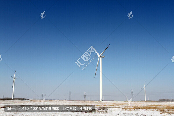 風(fēng)力發(fā)電,大風(fēng)車,高壓線,工業(yè)
