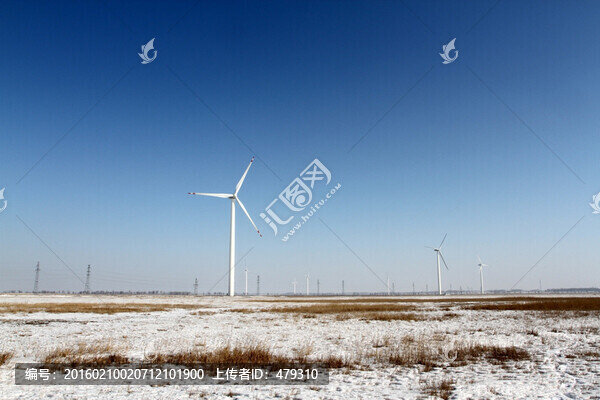 風(fēng)力發(fā)電,大風(fēng)車,高壓線,工業(yè)