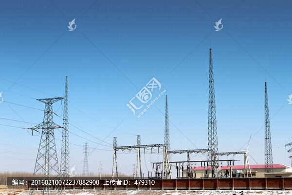 變電所,電網(wǎng),電線,科技,工業(yè)