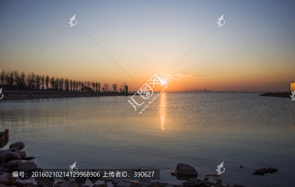 太湖蘇州灣日落