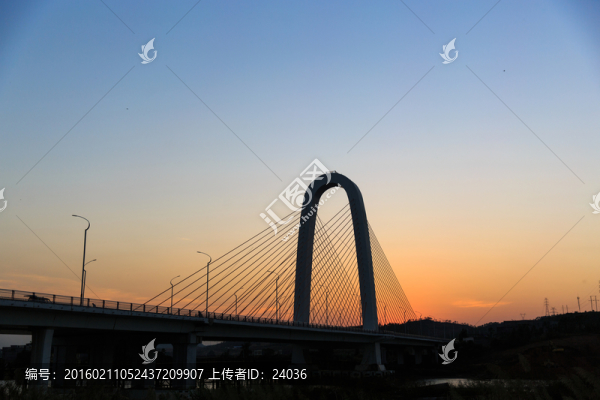 防城港,針魚嶺大橋,暮色