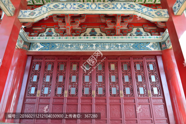 中國(guó)仿古建筑紅木門