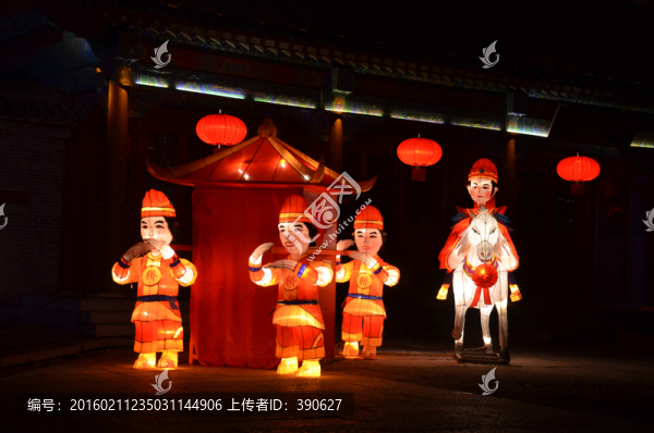 抬轎子彩燈