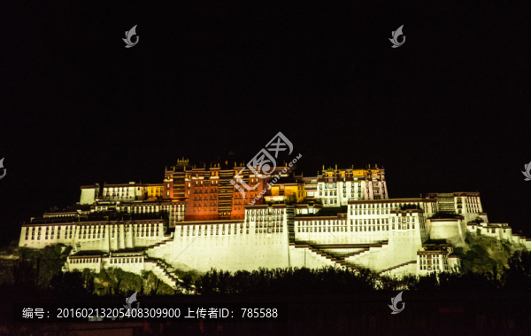布達拉宮夜景