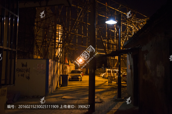 建筑工地夜色